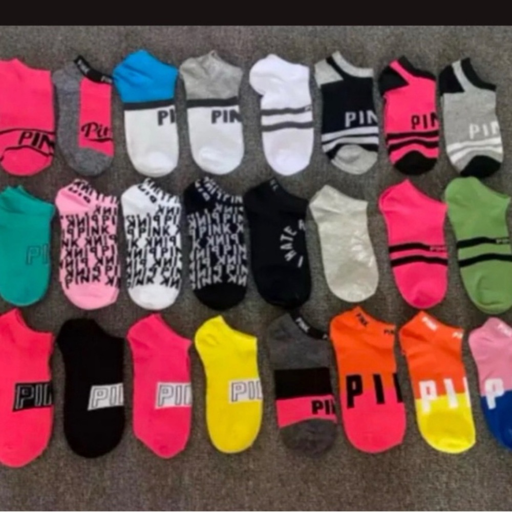 PINK Victoria's Secret Assorted Colorful Ankle Socks
